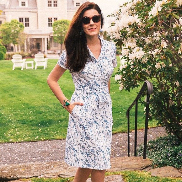 Kiel James Patrick Dresses & Skirts - KJP Sarah Patrick Chinoiserie shirt dress sz 6